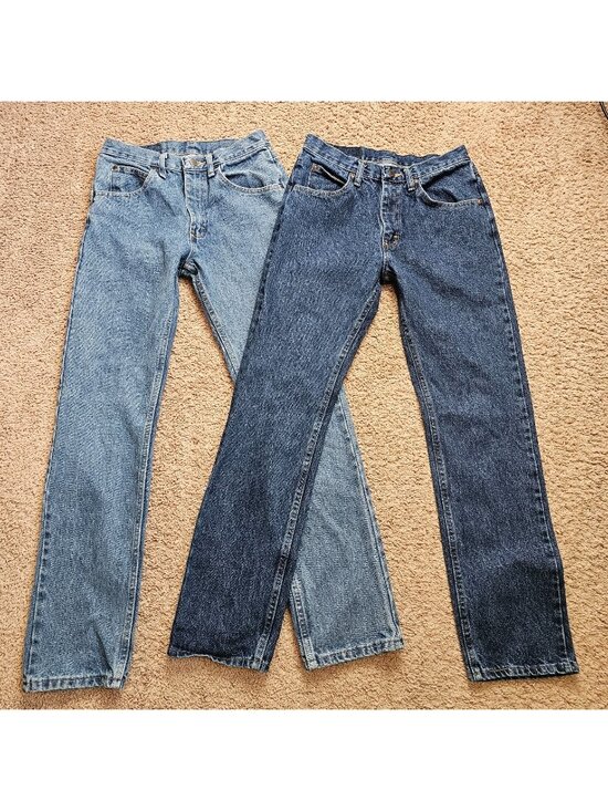 Wrangler Other - Wrangler Jeans Lot of 2 Mens Tag 28x32 Fit 28x30 Slim Straight Cotton Denim EUC